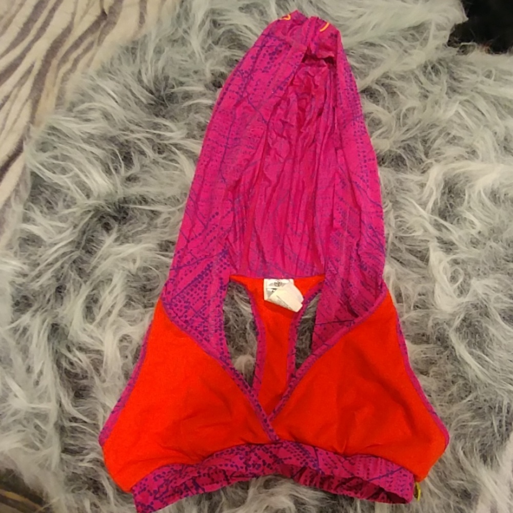 Zumba hooded sports bra Large